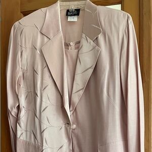 WILD ROSE -2 Piece Dressy Outfit-Satin Accent Jacket with Ankle length dress